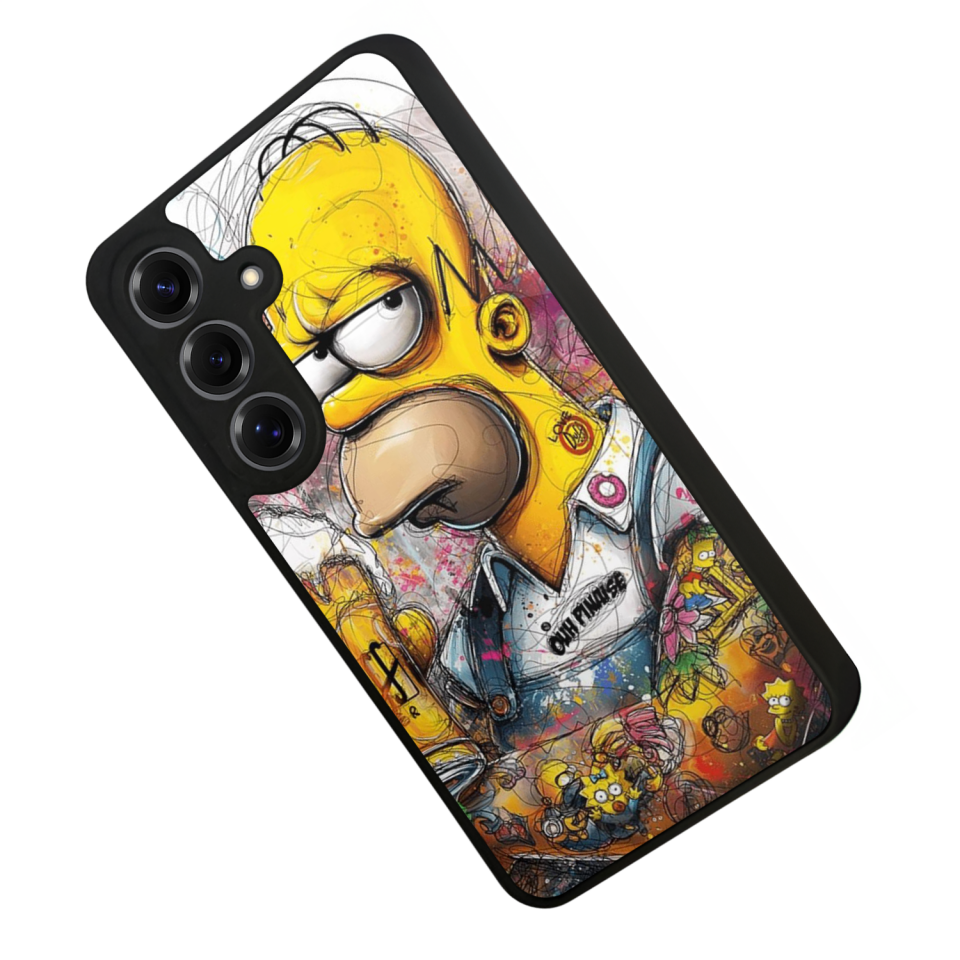 Samsung Galaxy S25 Uyumlu The Simpsons Tasarımlı Glossy Premium Kılıf