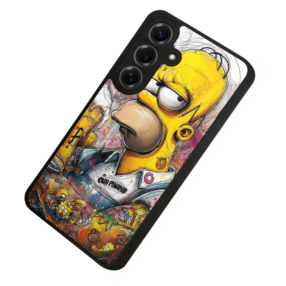 Samsung Galaxy S25 Uyumlu The Simpsons Tasarımlı Glossy Premium Kılıf
