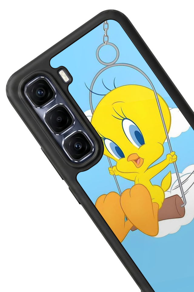 Infinix Hot 60 Pro Plus Uyumlu Tweety Tasarımlı Glossy Premium Kılıf