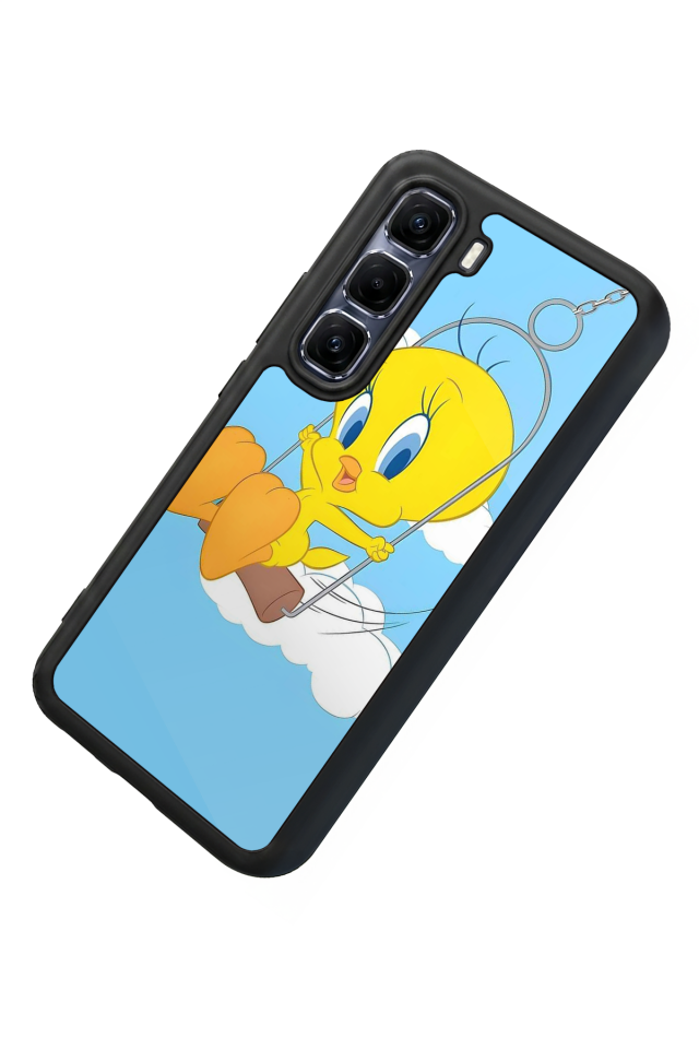 Infinix Hot 60 Pro Plus Uyumlu Tweety Tasarımlı Glossy Premium Kılıf