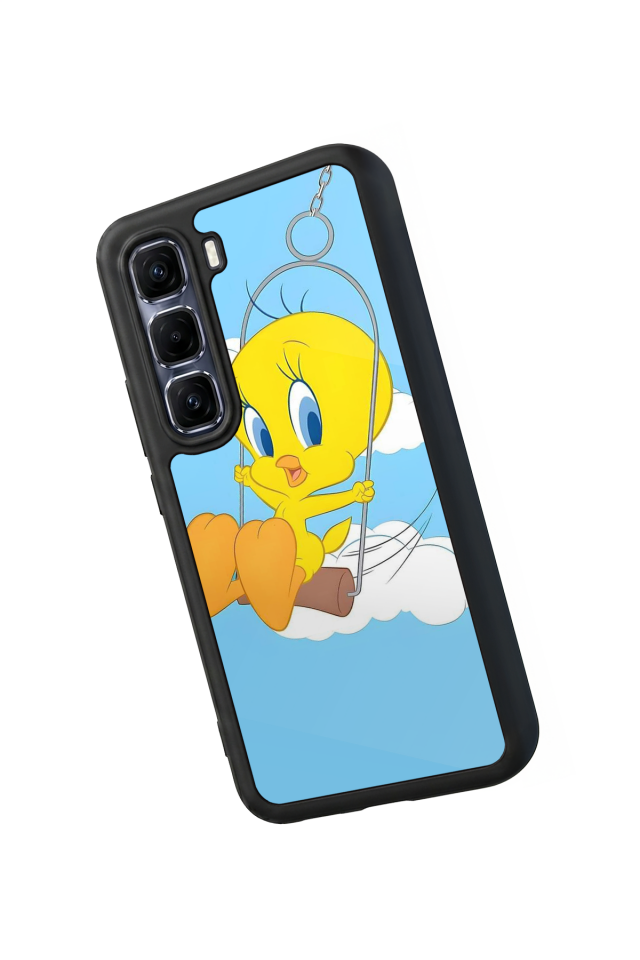 Infinix Hot 60 Pro Plus Uyumlu Tweety Tasarımlı Glossy Premium Kılıf
