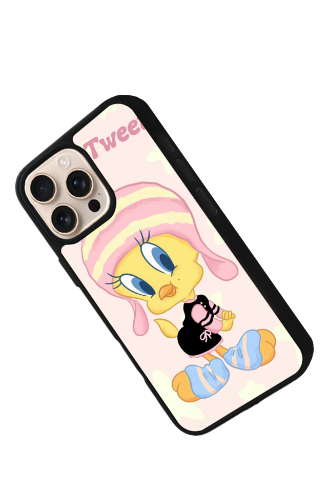 iPhone 15 Pro Max Uyumlu Tweety Tasarımlı Glossy Premium Kılıf