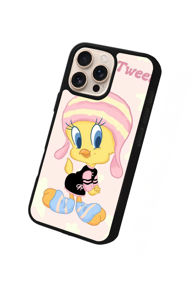 iPhone 15 Pro Max Uyumlu Tweety Tasarımlı Glossy Premium Kılıf