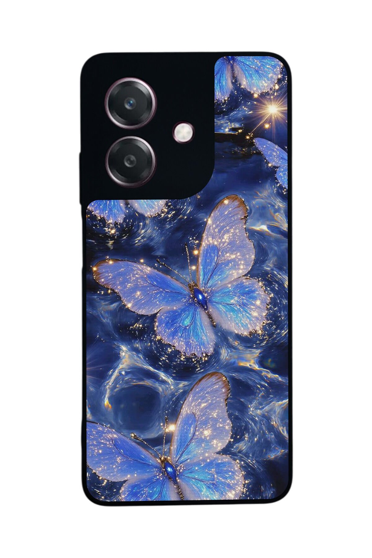Oppo A3 5G Uyumlu Kelebek Tasarımlı Glossy Premium Kılıf