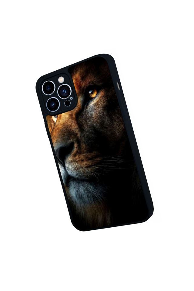 iPhone 13 Pro Max Uyumlu Aslan Tasarımlı Glossy Premium Kılıf