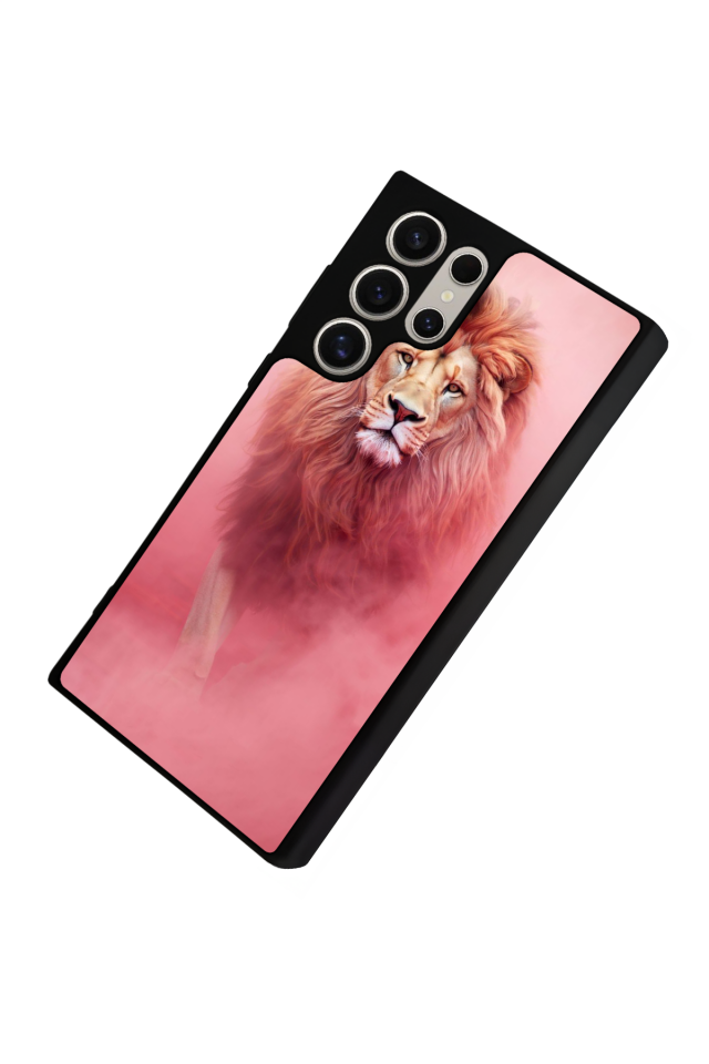 Samsung Galaxy S24 Ultra Uyumlu Aslan Tasarımlı Glossy Premium Kılıf