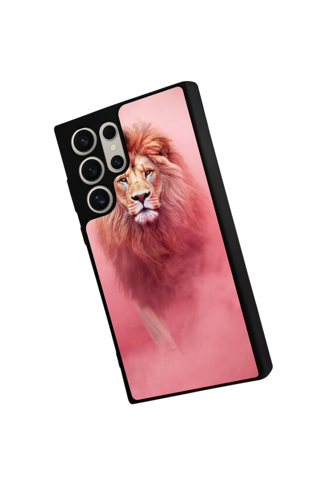 Samsung Galaxy S24 Ultra Uyumlu Aslan Tasarımlı Glossy Premium Kılıf