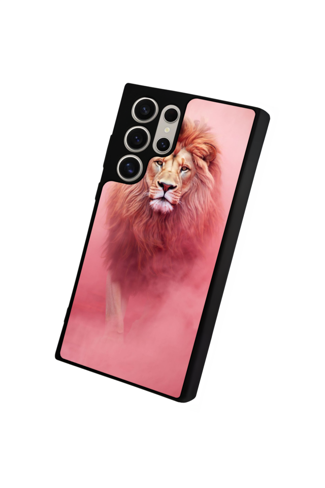 Samsung Galaxy S24 Ultra Uyumlu Aslan Tasarımlı Glossy Premium Kılıf