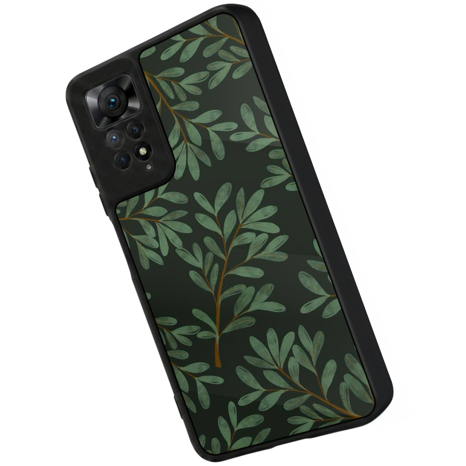 Xiaomi Redmi Note 12 Pro Uyumlu Botanik Tasarımlı Glossy Premium Kılıf