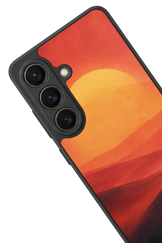 Samsung Galaxy S26 Uyumlu Güneş Tasarımlı Glossy Premium Kılıf