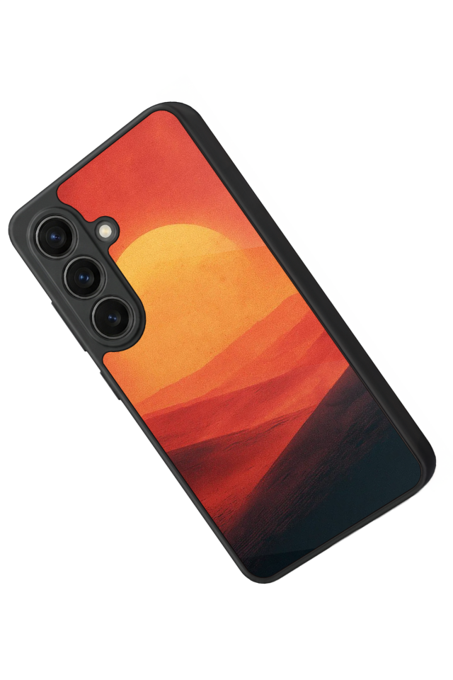 Samsung Galaxy S26 Uyumlu Güneş Tasarımlı Glossy Premium Kılıf