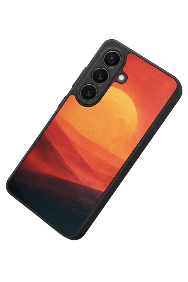 Samsung Galaxy S26 Uyumlu Güneş Tasarımlı Glossy Premium Kılıf