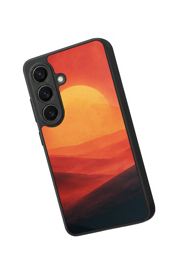 Samsung Galaxy S26 Uyumlu Güneş Tasarımlı Glossy Premium Kılıf