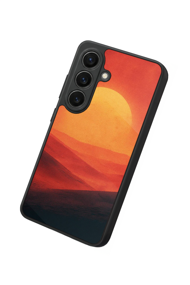 Samsung Galaxy S26 Uyumlu Güneş Tasarımlı Glossy Premium Kılıf