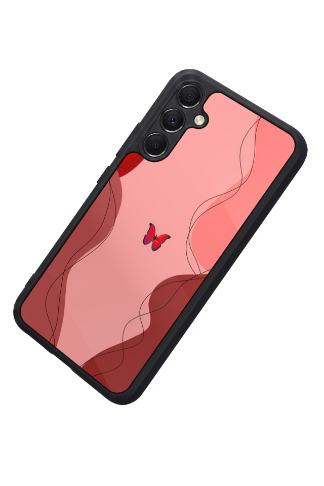 Samsung Galaxy M34 Uyumlu Kelebek Tasarımlı Glossy Premium Kılıf