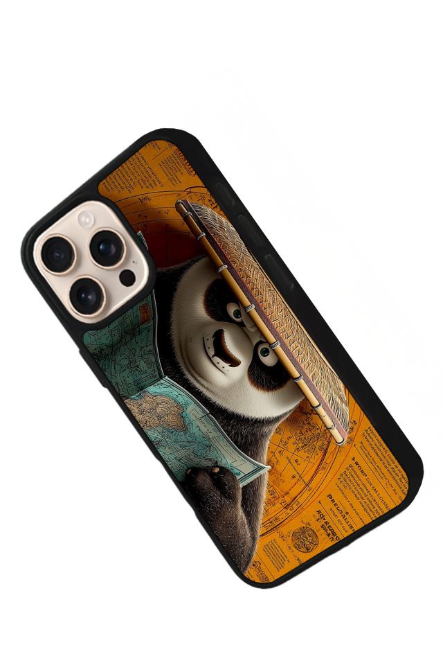 iPhone 15 Pro Uyumlu Kung Fu Panda Tasarımlı Glossy Premium Kılıf