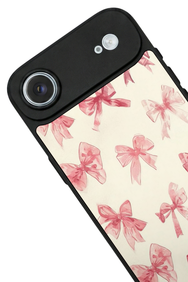 iPhone 17 Air Uyumlu Kurdele Tasarımlı Glossy Premium Kılıf