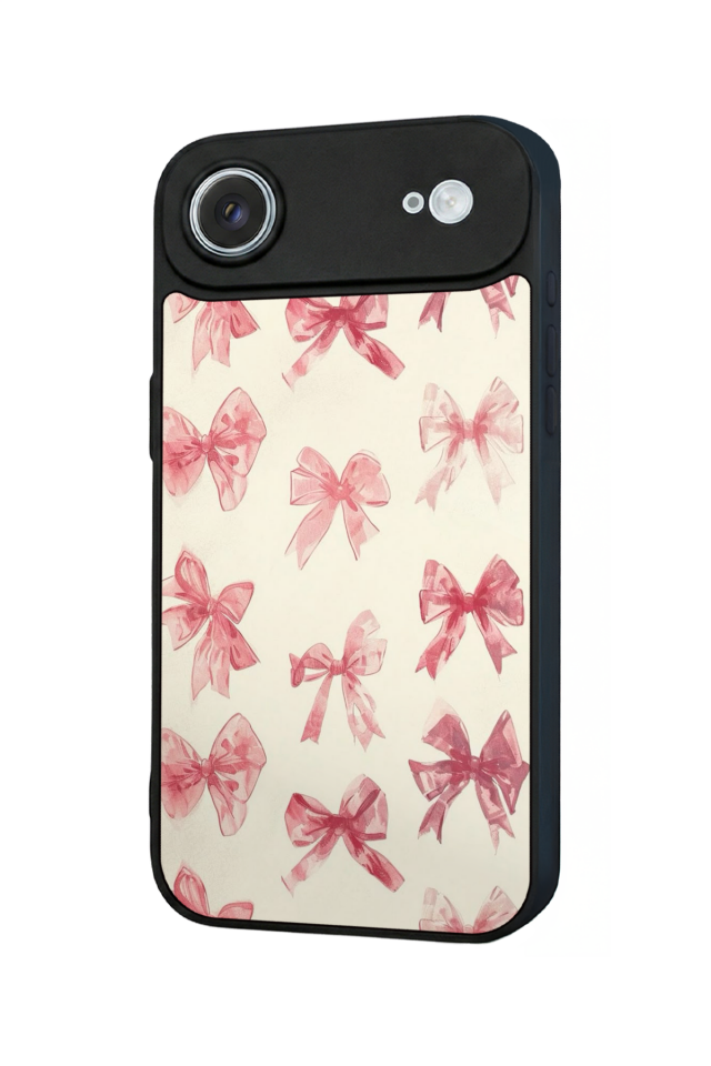 iPhone 17 Air Uyumlu Kurdele Tasarımlı Glossy Premium Kılıf