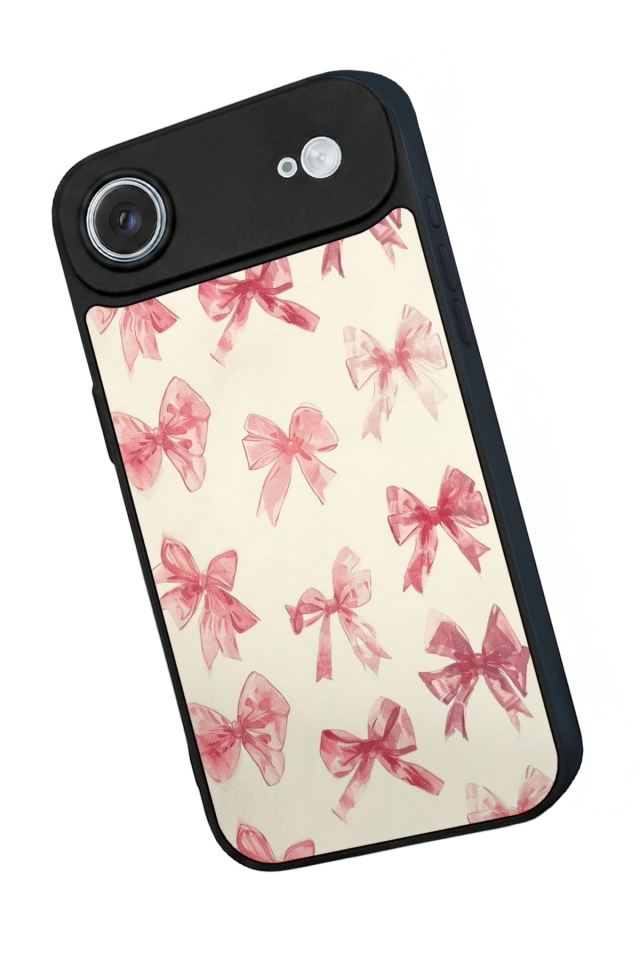 iPhone 17 Air Uyumlu Kurdele Tasarımlı Glossy Premium Kılıf
