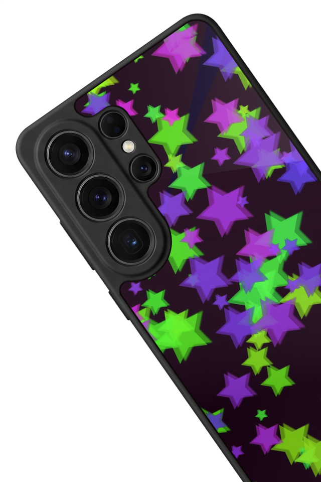 Samsung Galaxy S26 Ultra Uyumlu Retro Yildizlar Tasarımlı Glossy Premium Kılıf