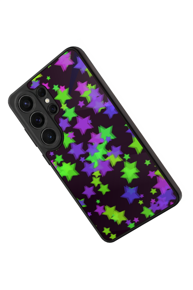 Samsung Galaxy S26 Ultra Uyumlu Retro Yildizlar Tasarımlı Glossy Premium Kılıf