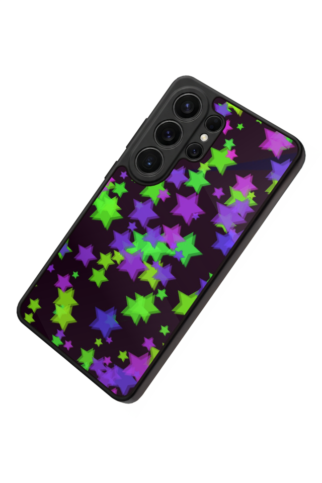 Samsung Galaxy S26 Ultra Uyumlu Retro Yildizlar Tasarımlı Glossy Premium Kılıf