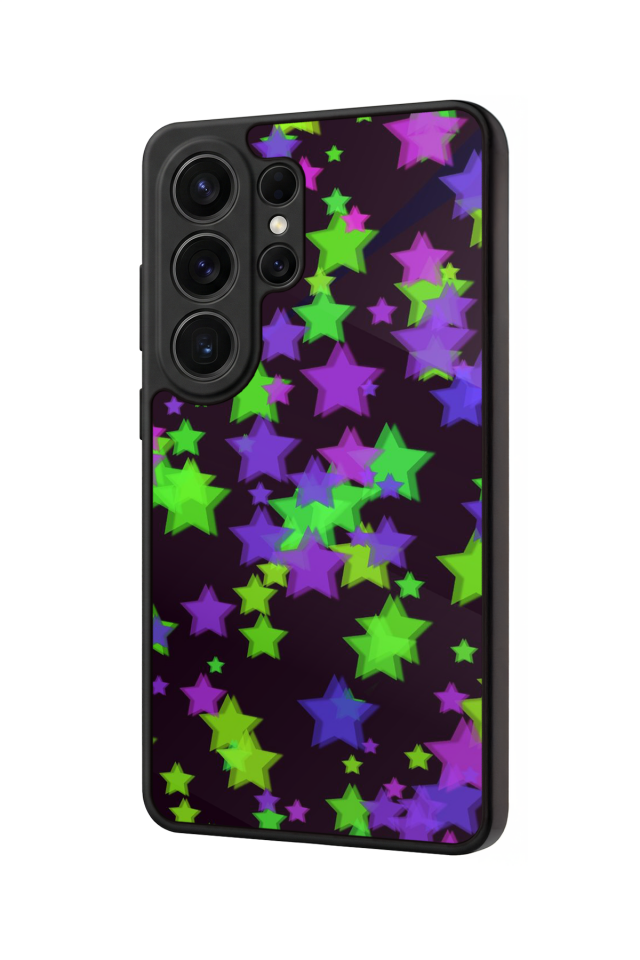 Samsung Galaxy S26 Ultra Uyumlu Retro Yildizlar Tasarımlı Glossy Premium Kılıf