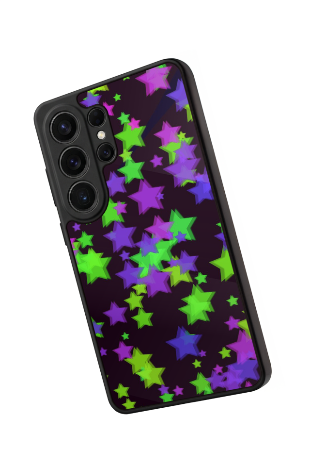 Samsung Galaxy S26 Ultra Uyumlu Retro Yildizlar Tasarımlı Glossy Premium Kılıf