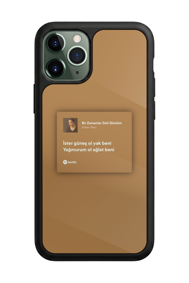 iPhone 11 Pro Uyumlu Sarki Sozleri Tasarımlı Glossy Premium Kılıf