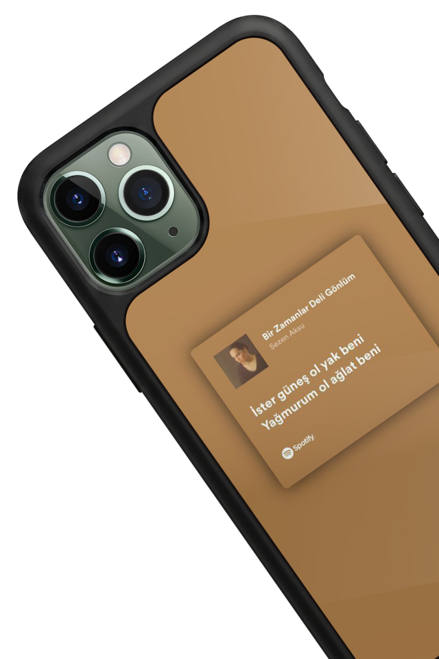 iPhone 11 Pro Uyumlu Sarki Sozleri Tasarımlı Glossy Premium Kılıf