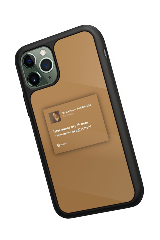 iPhone 11 Pro Uyumlu Sarki Sozleri Tasarımlı Glossy Premium Kılıf