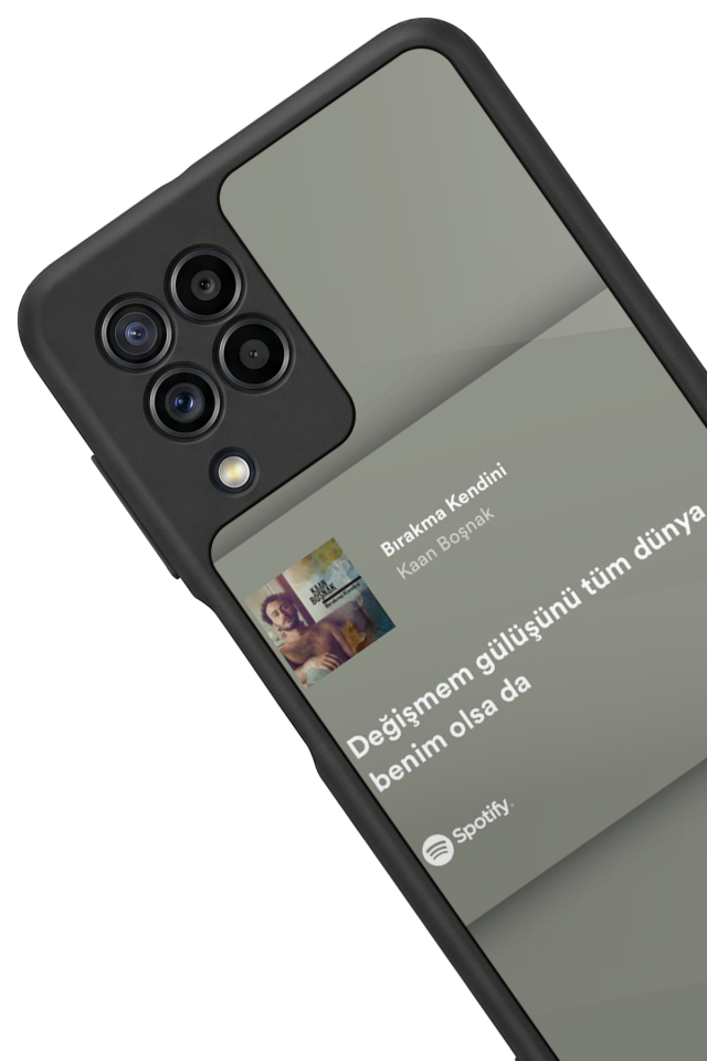 Samsung Galaxy M22 Uyumlu Sarki Sozleri Tasarımlı Glossy Premium Kılıf