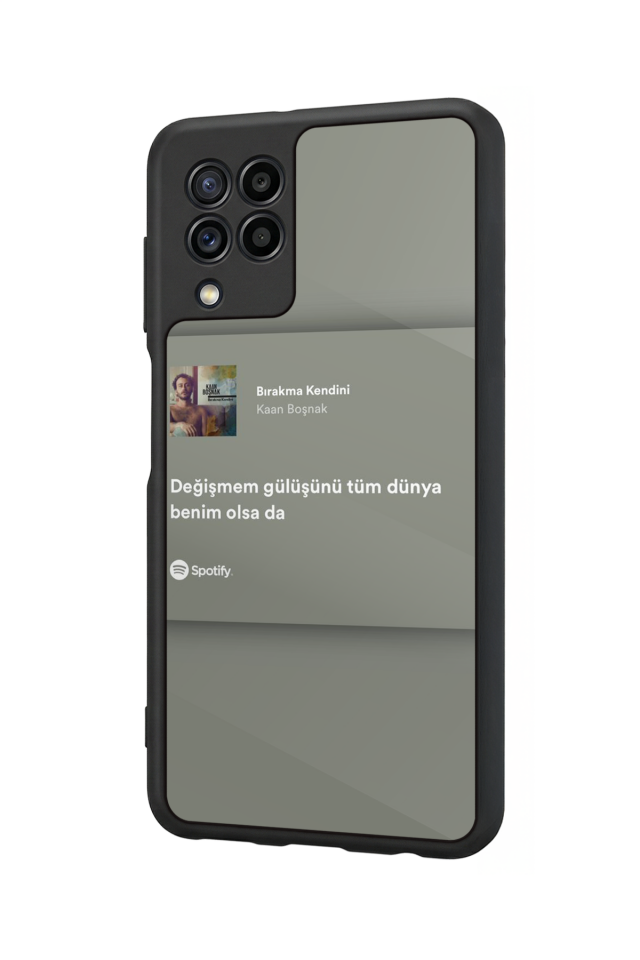 Samsung Galaxy M22 Uyumlu Sarki Sozleri Tasarımlı Glossy Premium Kılıf