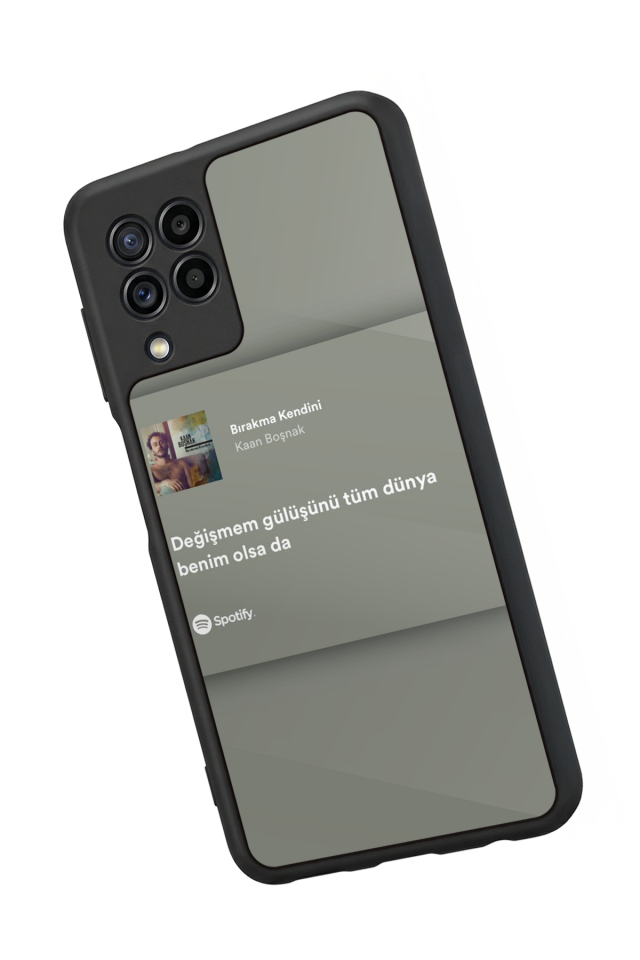 Samsung Galaxy M22 Uyumlu Sarki Sozleri Tasarımlı Glossy Premium Kılıf