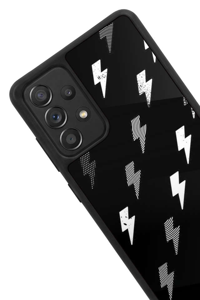 Samsung Galaxy A72 Uyumlu Simsek Tasarımlı Glossy Premium Kılıf
