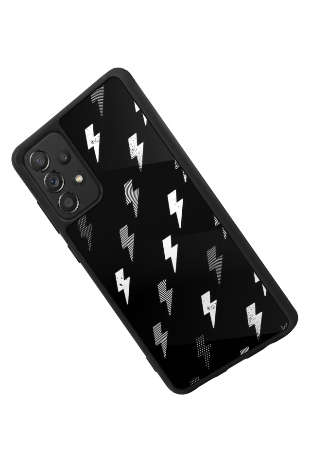 Samsung Galaxy A72 Uyumlu Simsek Tasarımlı Glossy Premium Kılıf