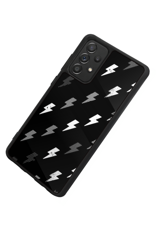 Samsung Galaxy A72 Uyumlu Simsek Tasarımlı Glossy Premium Kılıf