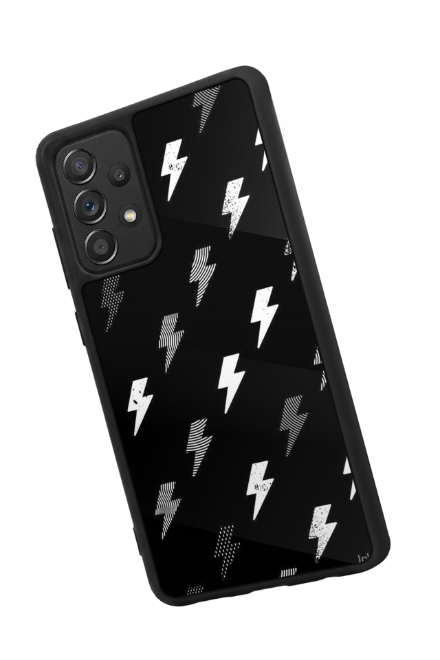 Samsung Galaxy A72 Uyumlu Simsek Tasarımlı Glossy Premium Kılıf