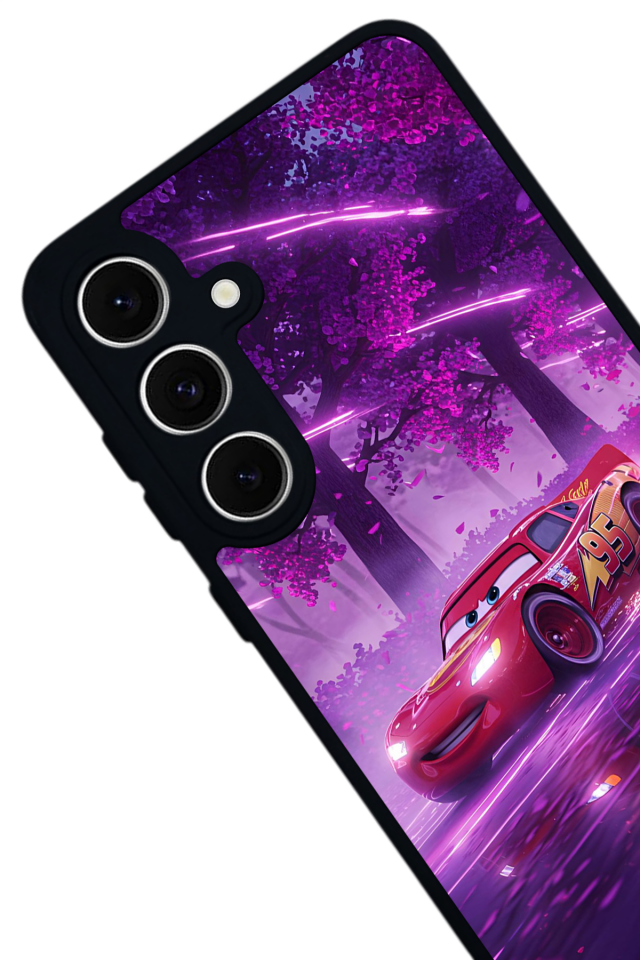 Samsung Galaxy A16 Uyumlu Şimsek McQueen Tasarımlı Glossy Premium Kılıf