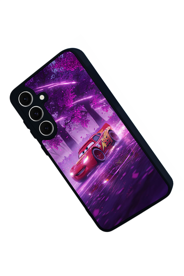Samsung Galaxy A16 Uyumlu Şimsek McQueen Tasarımlı Glossy Premium Kılıf