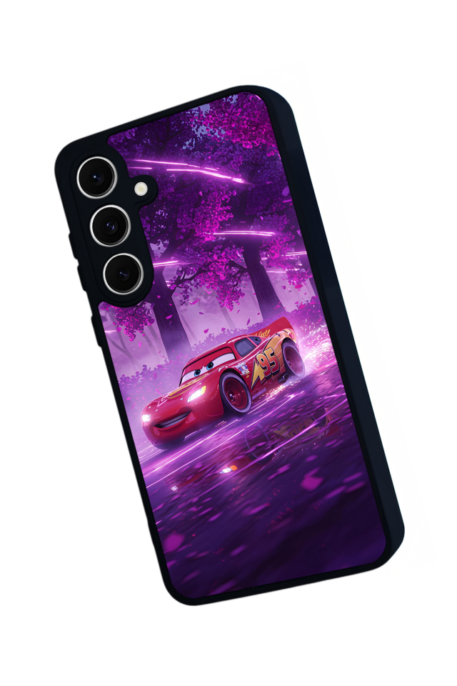 Samsung Galaxy A16 Uyumlu Şimsek McQueen Tasarımlı Glossy Premium Kılıf