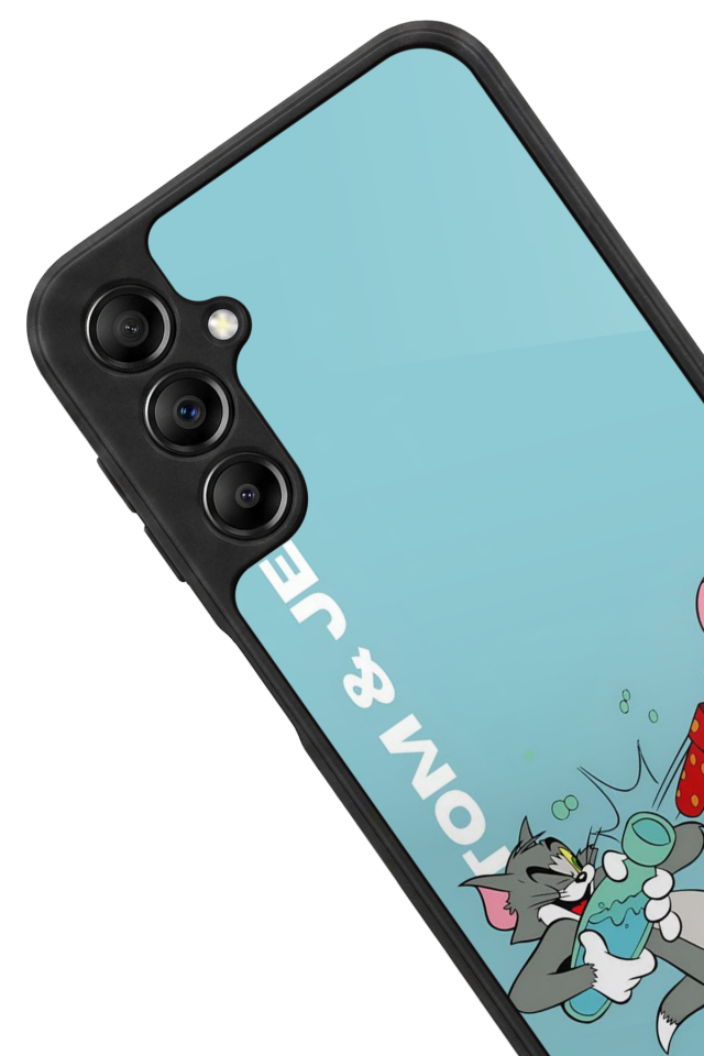 Samsung Galaxy A14 Uyumlu Tom And Jerry Tasarımlı Glossy Premium Kılıf