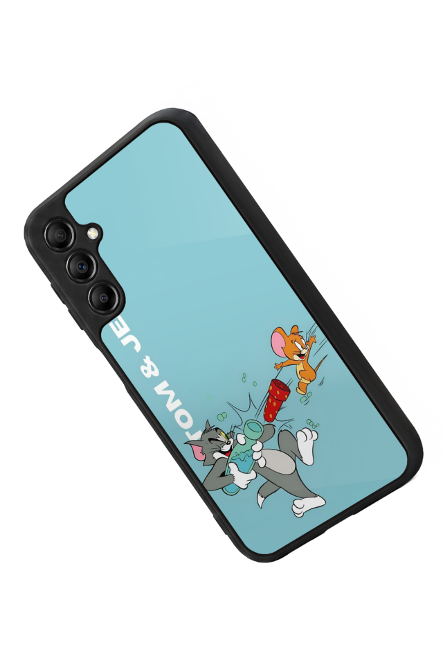 Samsung Galaxy A14 Uyumlu Tom And Jerry Tasarımlı Glossy Premium Kılıf