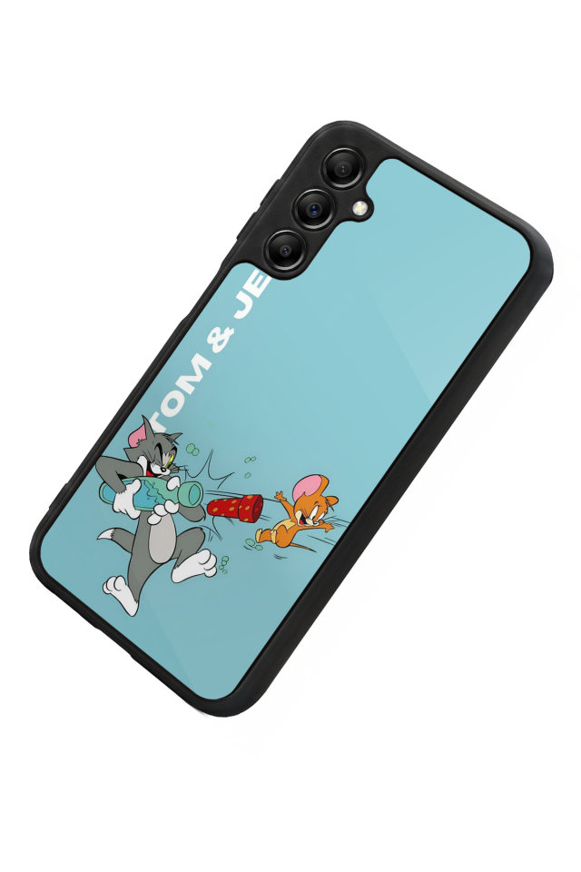 Samsung Galaxy A14 Uyumlu Tom And Jerry Tasarımlı Glossy Premium Kılıf