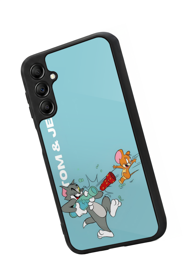 Samsung Galaxy A14 Uyumlu Tom And Jerry Tasarımlı Glossy Premium Kılıf