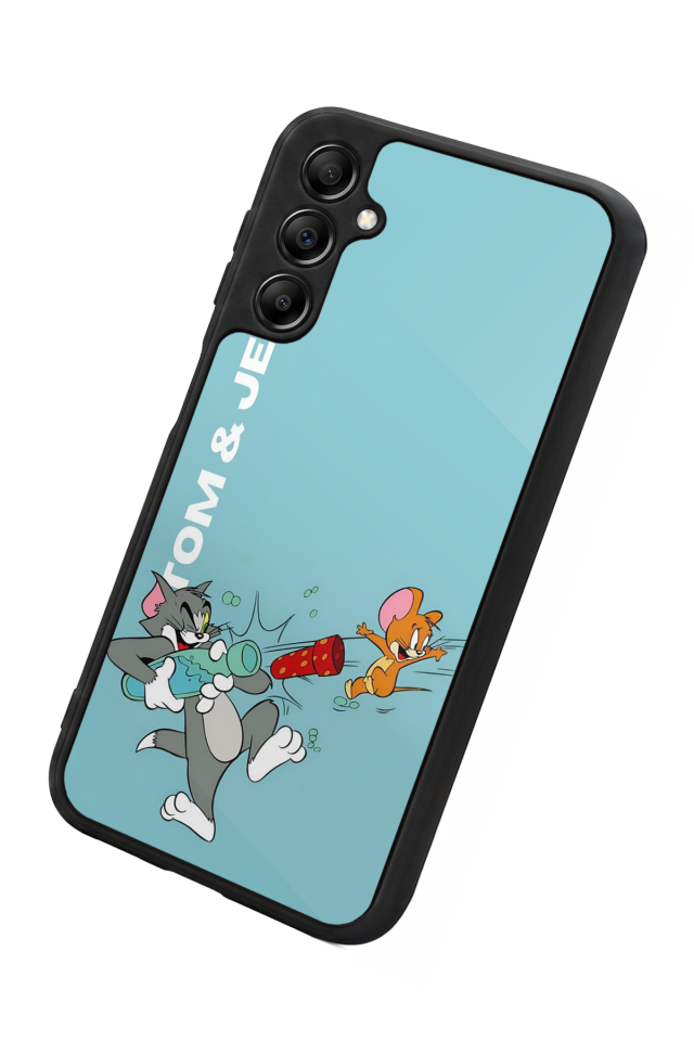 Samsung Galaxy A14 Uyumlu Tom And Jerry Tasarımlı Glossy Premium Kılıf
