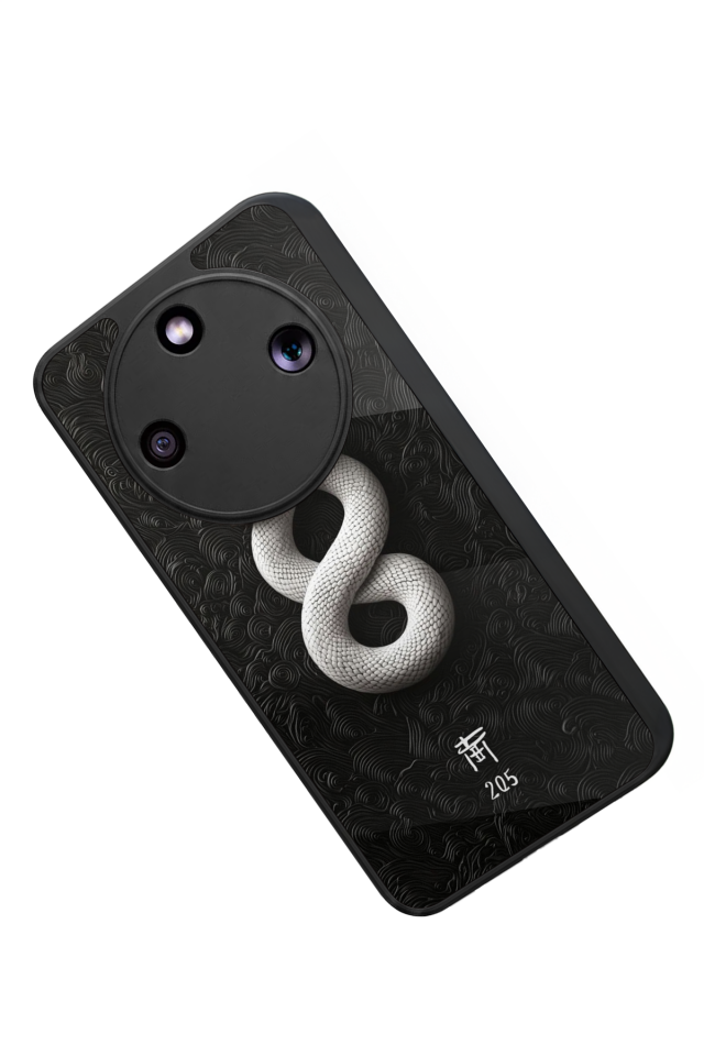 Honor Magic 8 Lite Uyumlu Yılan Tasarımlı Glossy Premium Kılıf