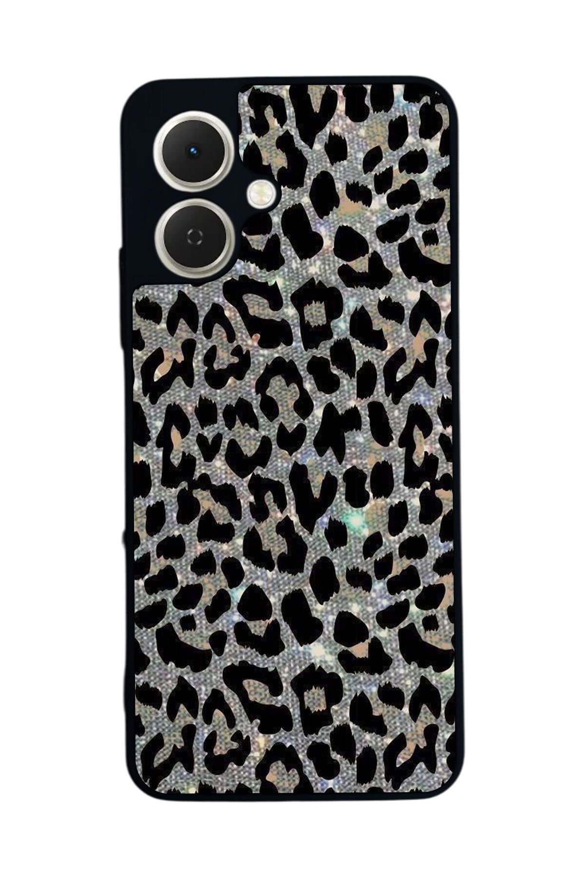 Tecno Spark GO 2 Uyumlu Hologram Leopar Tasarımlı Glossy Premium Kılıf