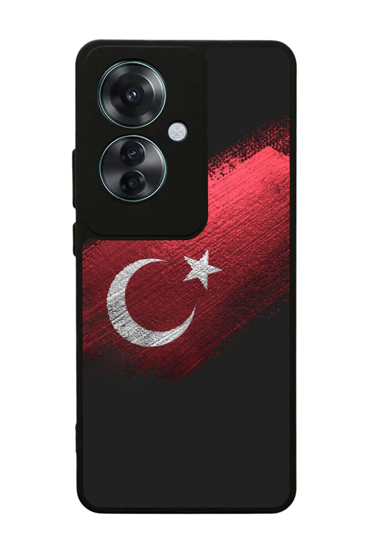 Oppo Reno 11F Uyumlu Türk Bayragi Tasarımlı Glossy Premium Kılıf