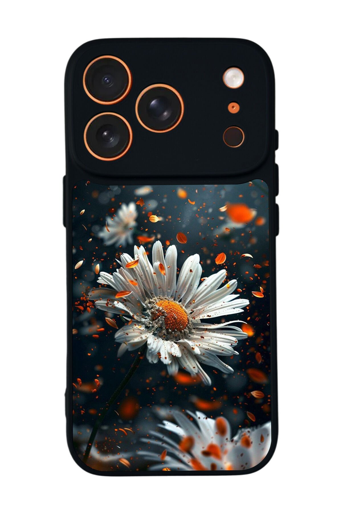iPhone 17 Pro Uyumlu Cicek Tasarımlı Glossy Premium Kılıf